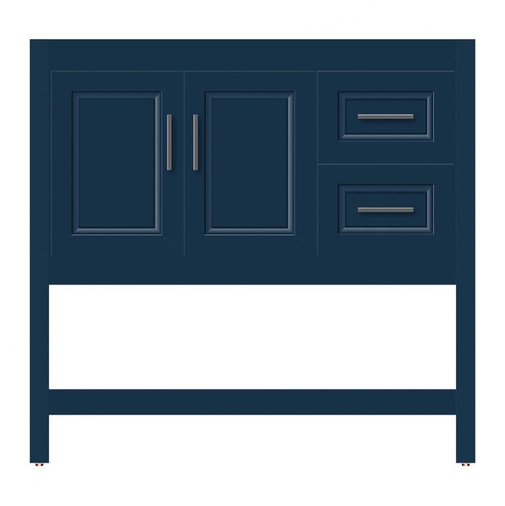 36 X 21 X 34.5 Alki Spa Vanity Ogee Miter Lapis Night Rh