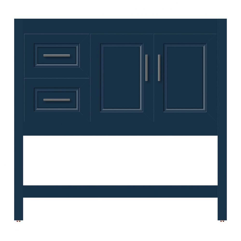 36 X 18.5 X 34.5 Alki Spa Vanity Ogee Miter Lapis Night Lh