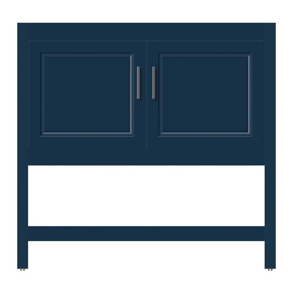 36 X 18.5 X 34.5 Alki Spa Vanity Ogee Miter Lapis Night Std