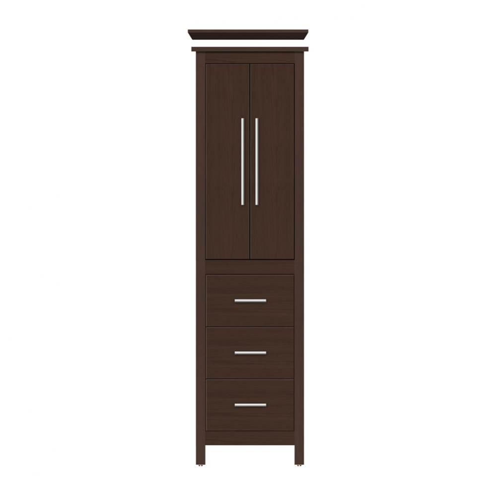 19.5 X 21 X 70 Belltown Linen Tiered Miter Choc Oak