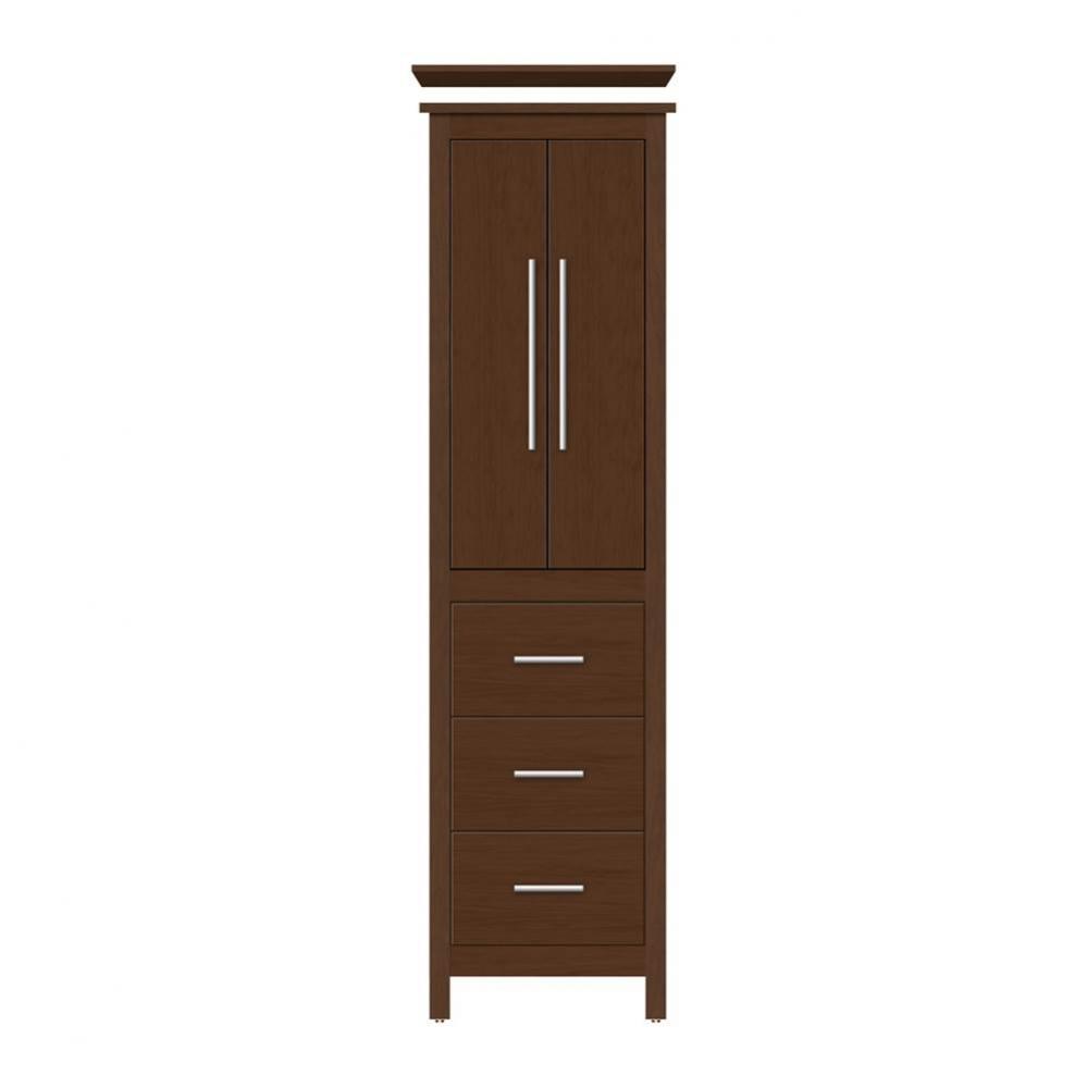 19.5 X 18.5 X 70 Belltown Linen Tiered Miter Pecan Cherry