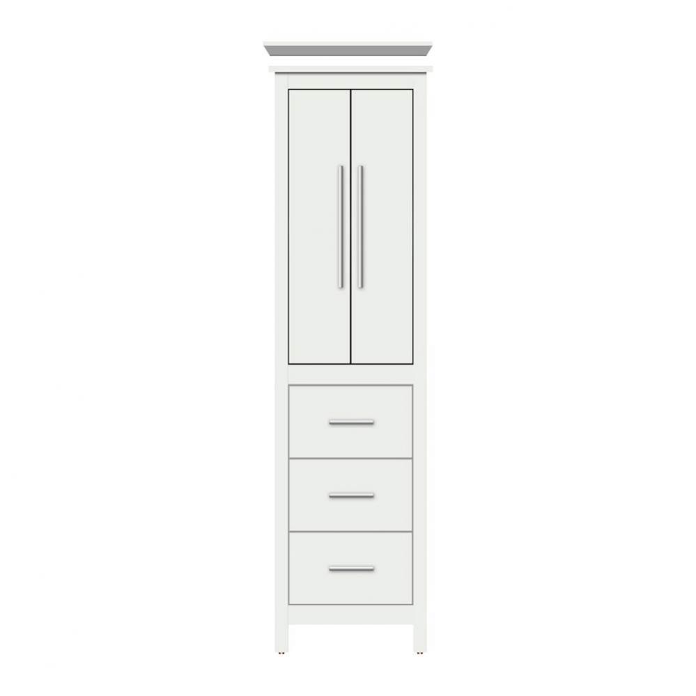 19.5 X 18.5 X 70 Belltown Linen Tiered Miter Powder Grey