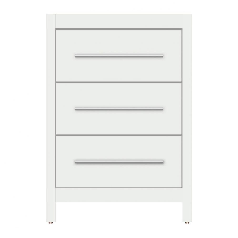 24 X 18.5 X 34.5 Belltown Vanity Tiered Miter Powder Grey 3 Drw