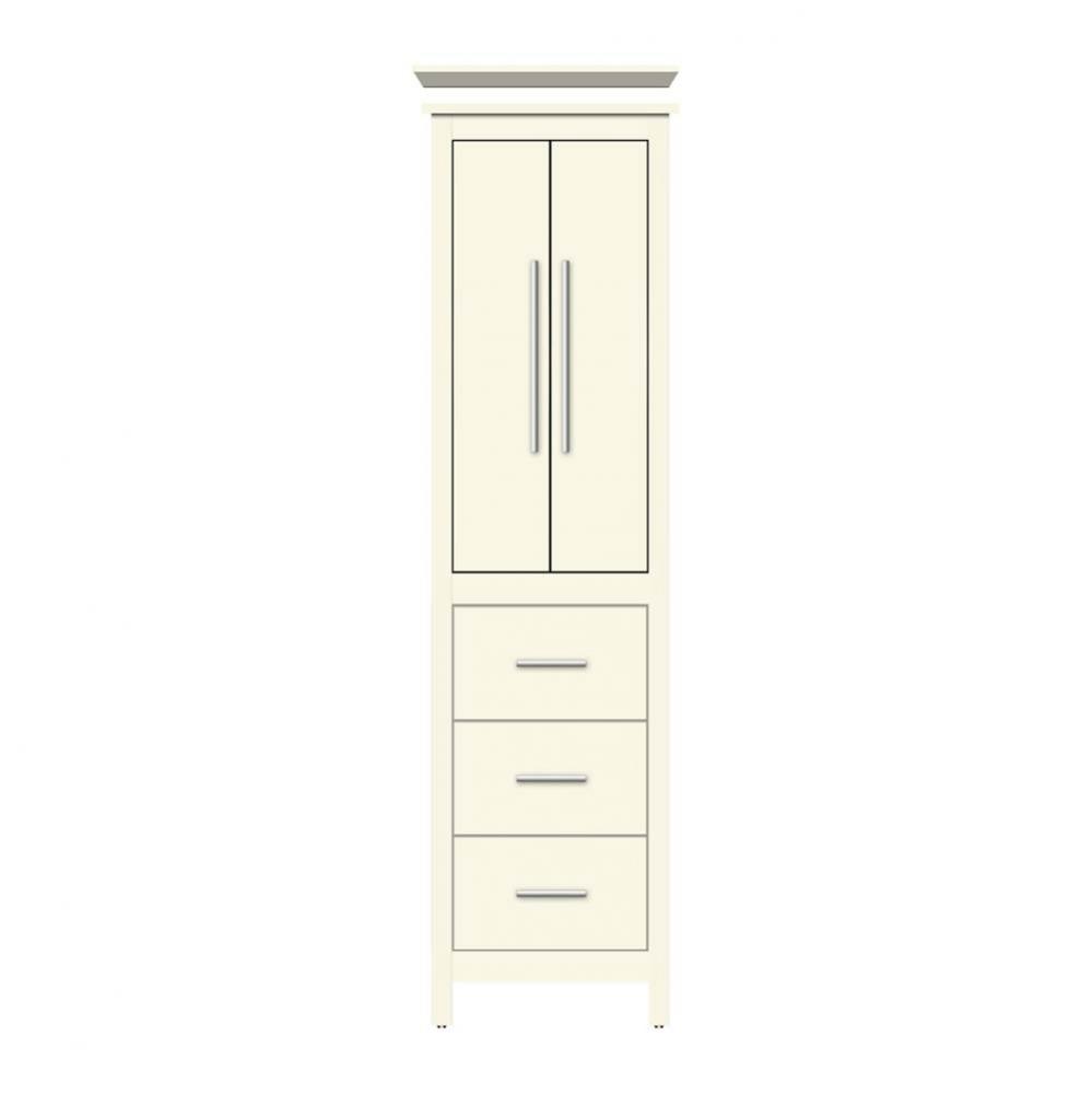 19.5 X 21 X 70 Belltown Linen Tiered Miter Sat Biscuit