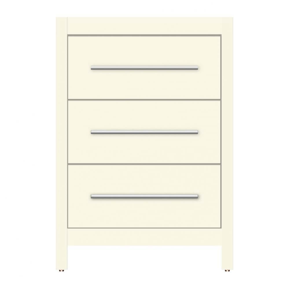 24 X 21 X 34.5 Belltown Vanity Tiered Miter Sat Biscuit 3 Drw