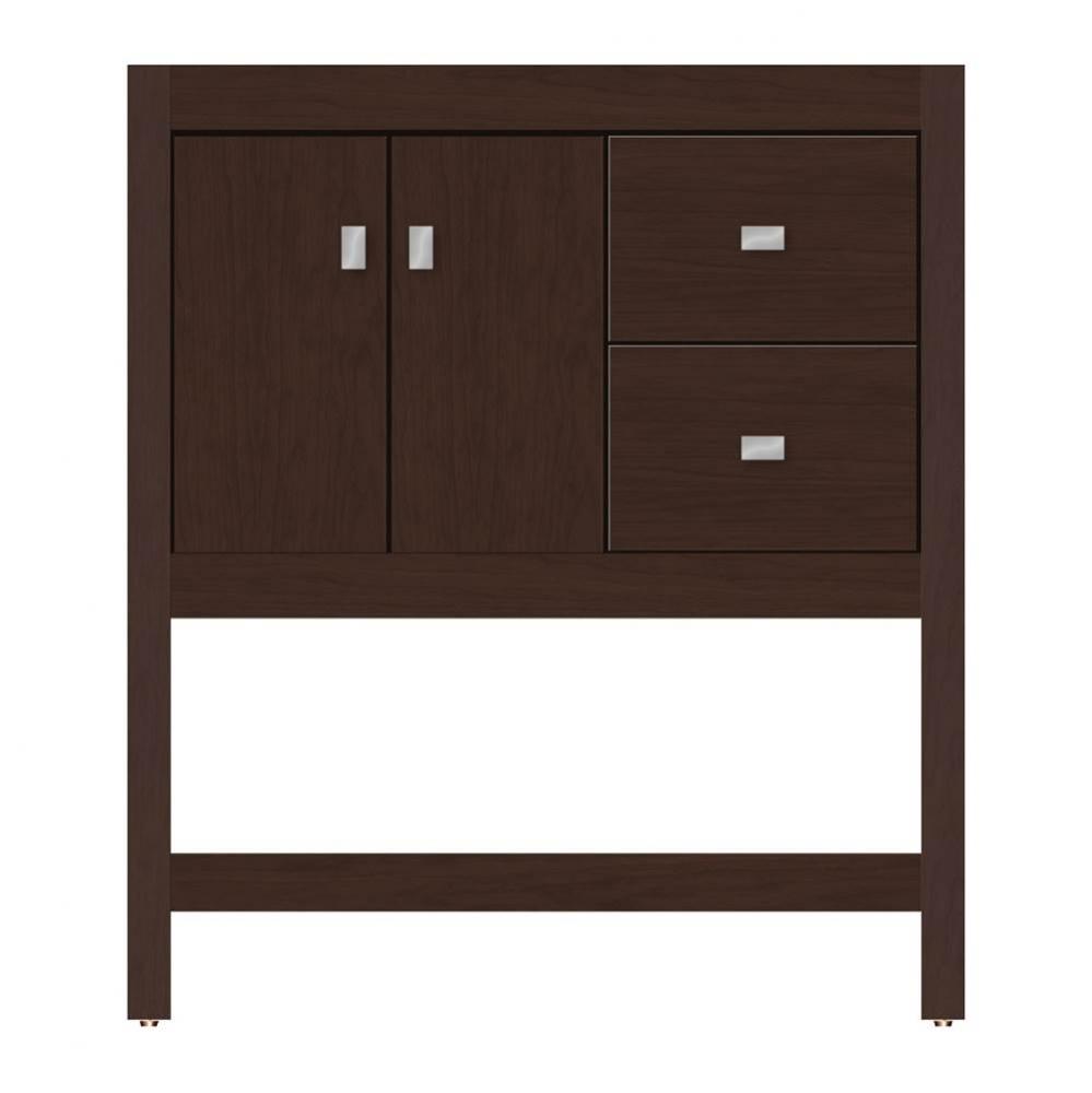 30 X 21 X 34.5 Alki Spa Vanity Tiered Miter Choc Cherry Rh