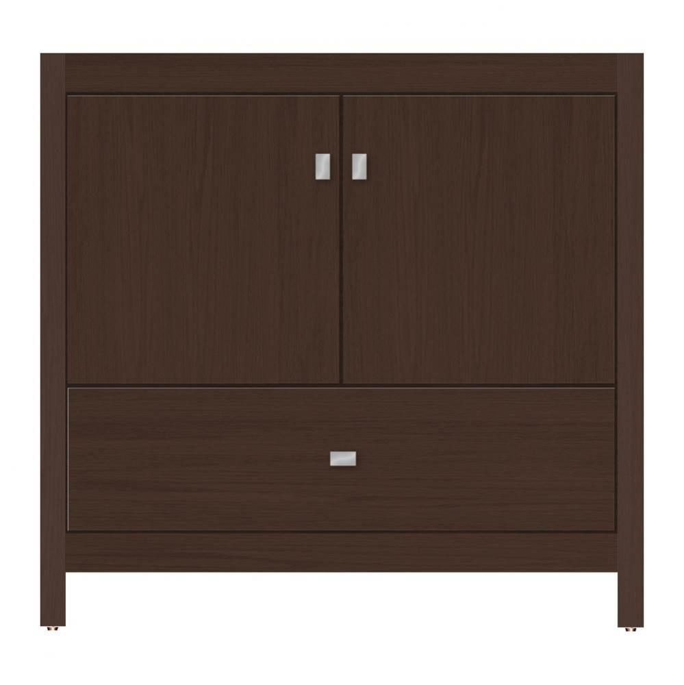 36 X 18.5 X 34.5 Alki Essence Vanity Tiered Miter Choc Oak Std