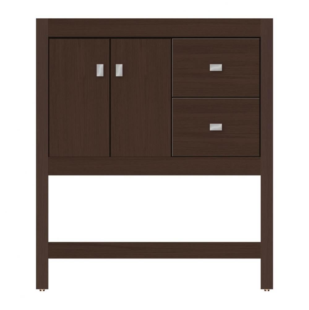 30 X 18.5 X 34.5 Alki Spa Vanity Tiered Miter Choc Oak Rh