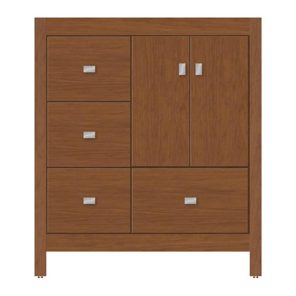 30 X 18.5 X 34.5 Alki Essence Vanity Tiered Miter Cinn Cherry Lh