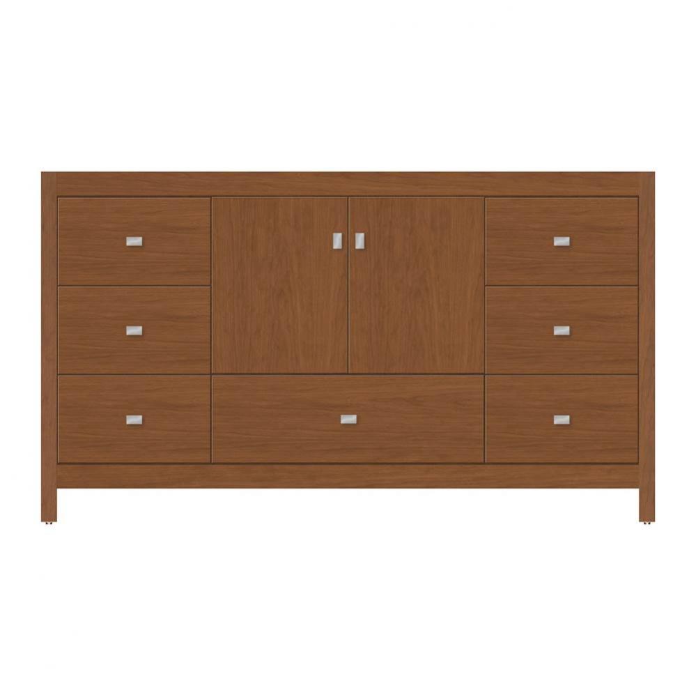 60 X 21 X 34.5 Alki Essence Vanity Tiered Miter Cinn Cherry Sb