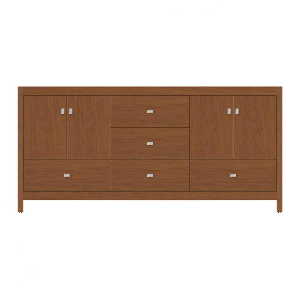 72 X 18.5 X 34.5 Alki Essence Vanity Tiered Miter Cinn Cherry Db