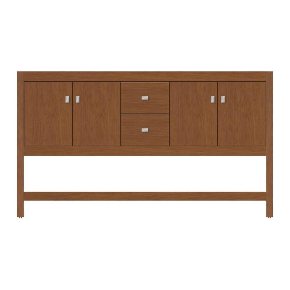 60 X 18.5 X 34.5 Alki Spa Vanity Tiered Miter Cinn Cherry Db