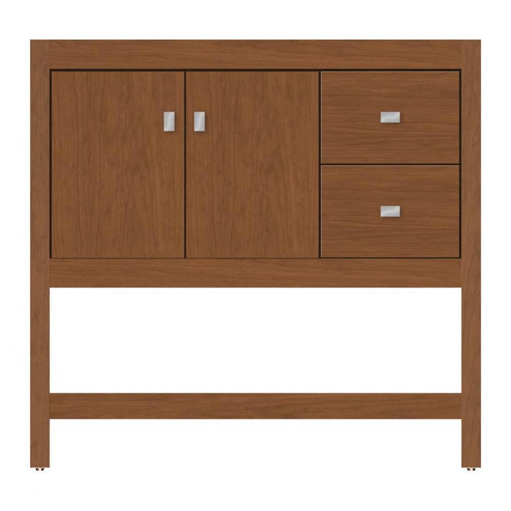 36 X 18.5 X 34.5 Alki Spa Vanity Tiered Miter Cinn Cherry Rh