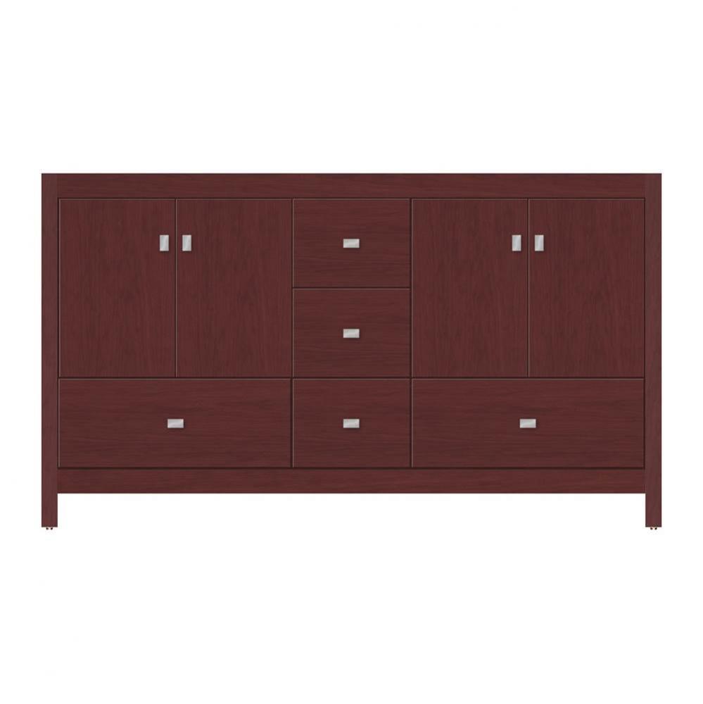 60 X 18.5 X 34.5 Alki Essence Vanity Tiered Miter Dk Cherry Db