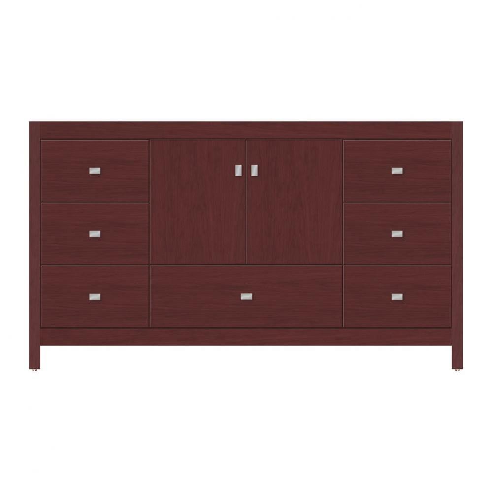 60 X 21 X 34.5 Alki Essence Vanity Tiered Miter Dk Cherry Sb
