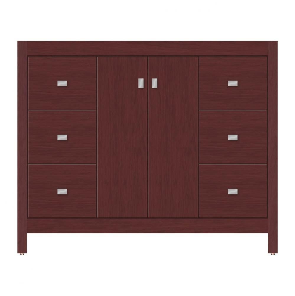 42 X 18.5 X 34.5 Alki View Vanity Tiered Miter Dk Cherry Sb