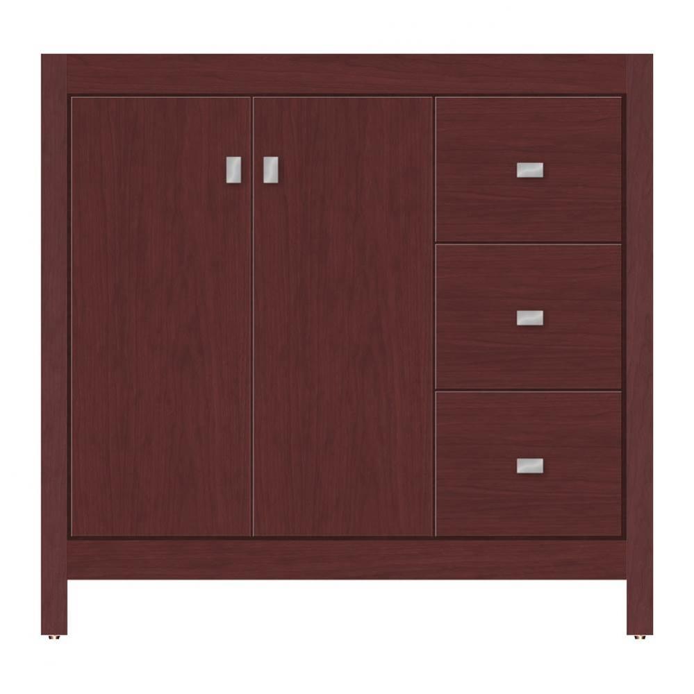 36 X 21 X 34.5 Alki View Vanity Tiered Miter Dk Cherry Rh