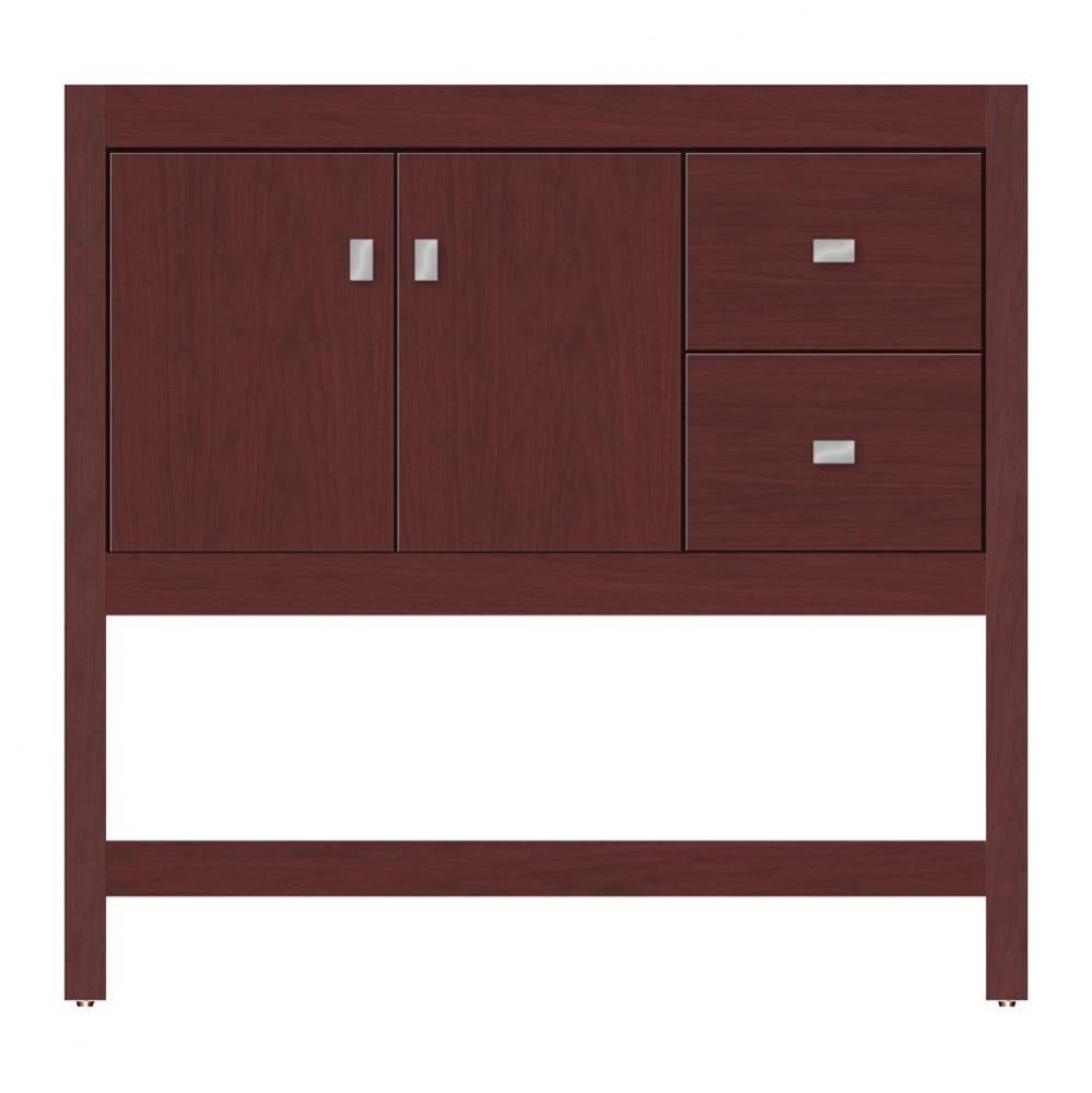 36 X 18.5 X 34.5 Alki Spa Vanity Tiered Miter Dk Cherry Rh