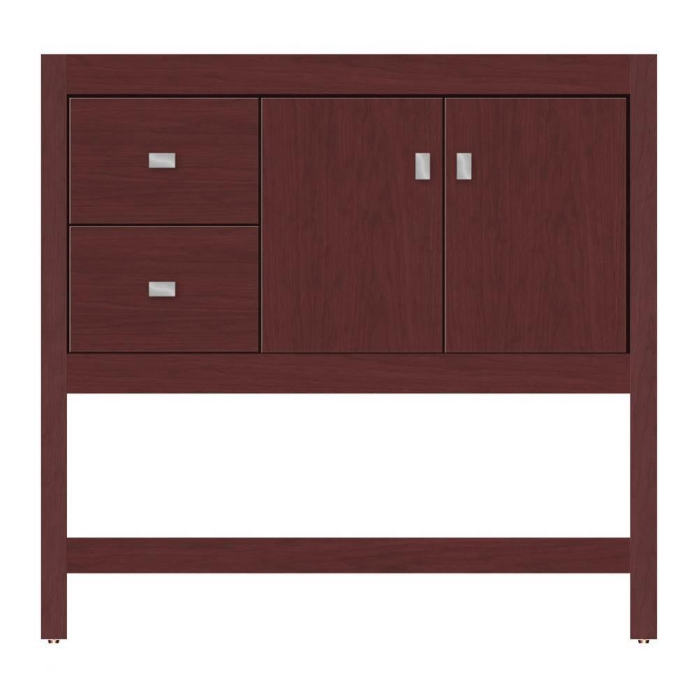 36 X 18.5 X 34.5 Alki Spa Vanity Tiered Miter Dk Cherry Lh