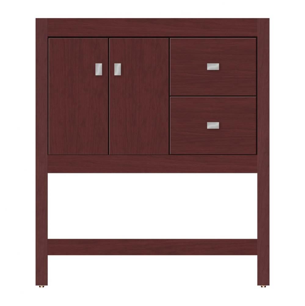30 X 18.5 X 34.5 Alki Spa Vanity Tiered Miter Dk Cherry Rh