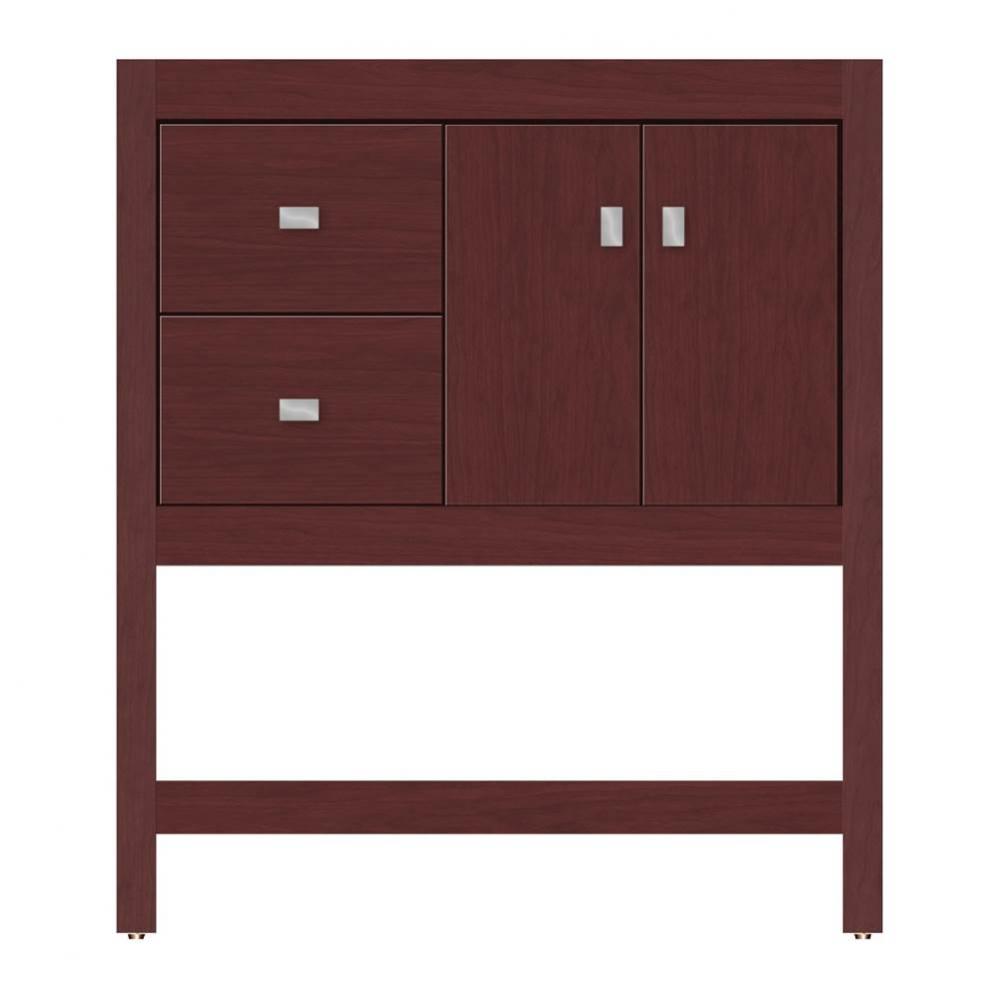 30 X 18.5 X 34.5 Alki Spa Vanity Tiered Miter Dk Cherry Lh