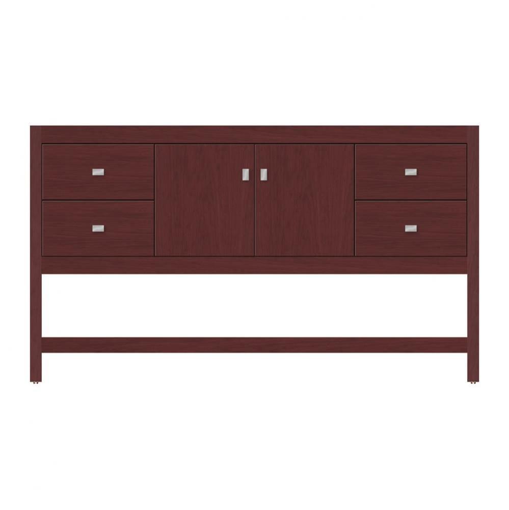 60 X 21 X 34.5 Alki Spa Vanity Tiered Miter Dk Cherry Sb