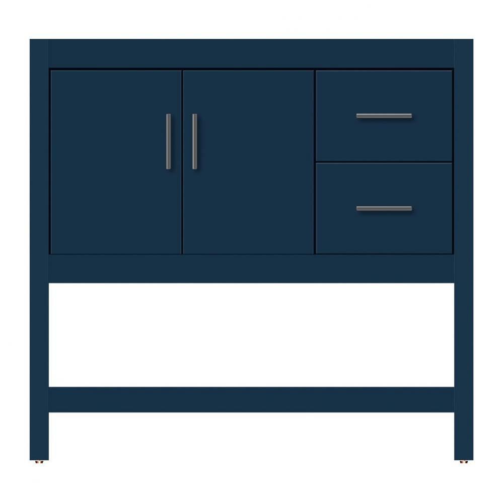 36 X 18.5 X 34.5 Alki Spa Vanity Tiered Miter Lapis Night Rh