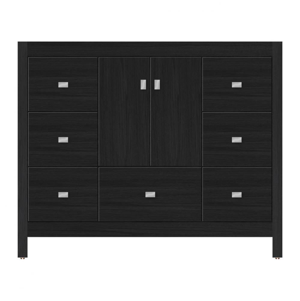 42 X 18.5 X 34.5 Alki Essence Vanity Tiered Miter Midnight Oak Sb