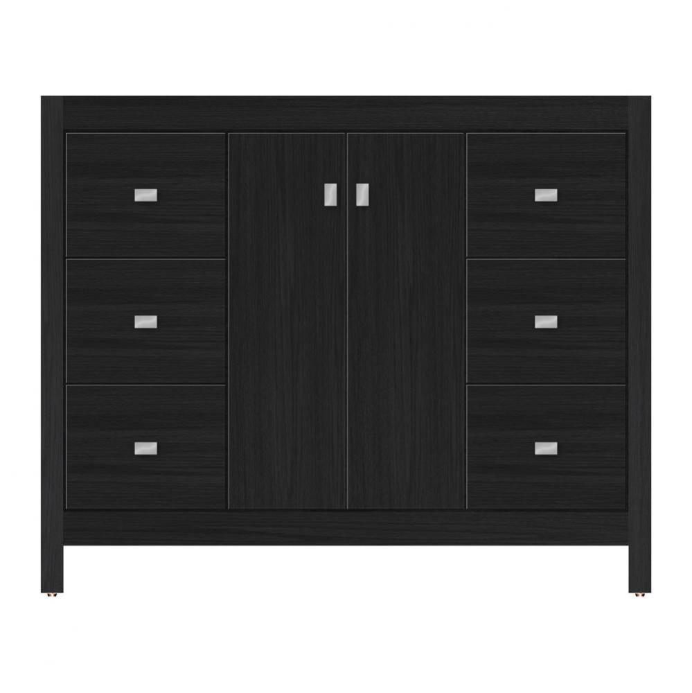 42 X 21 X 34.5 Alki View Vanity Tiered Miter Midnight Oak Sb