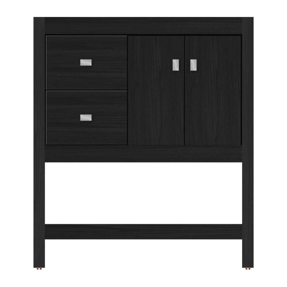 30 X 21 X 34.5 Alki Spa Vanity Tiered Miter Midnight Oak Lh