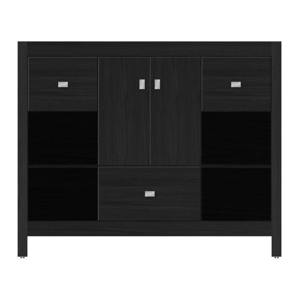 42 X 21 X 34.5 Alki Cafe Vanity Tiered Miter Midnight Oak Sb