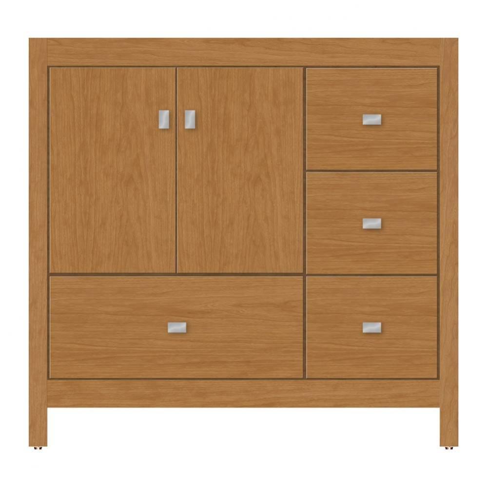 36 X 21 X 34.5 Alki Essence Vanity Tiered Miter Nat Cherry Rh