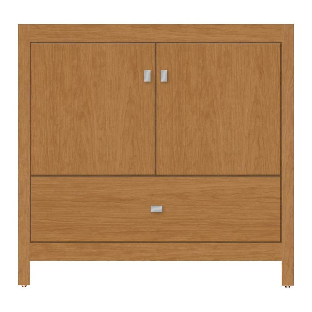 36 X 18.5 X 34.5 Alki Essence Vanity Tiered Miter Nat Cherry Std