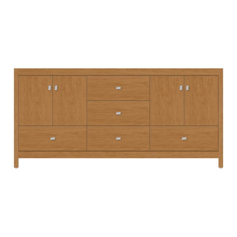 72 X 21 X 34.5 Alki Essence Vanity Tiered Miter Nat Cherry Db