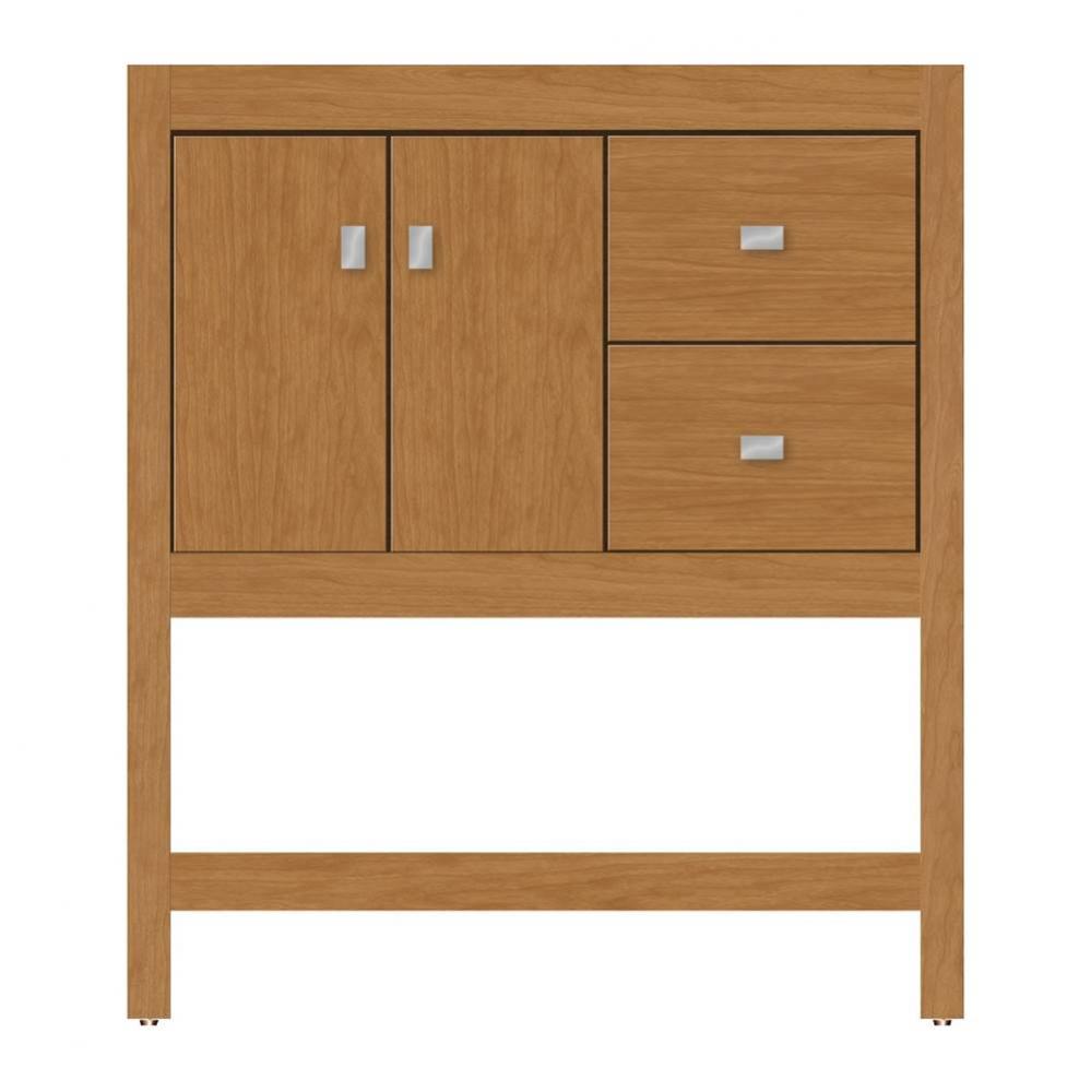 30 X 21 X 34.5 Alki Spa Vanity Tiered Miter Nat Cherry Rh