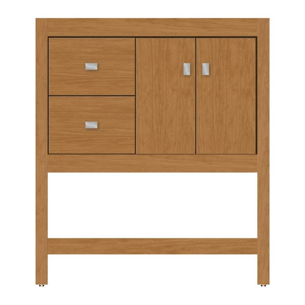 30 X 18.5 X 34.5 Alki Spa Vanity Tiered Miter Nat Cherry Lh