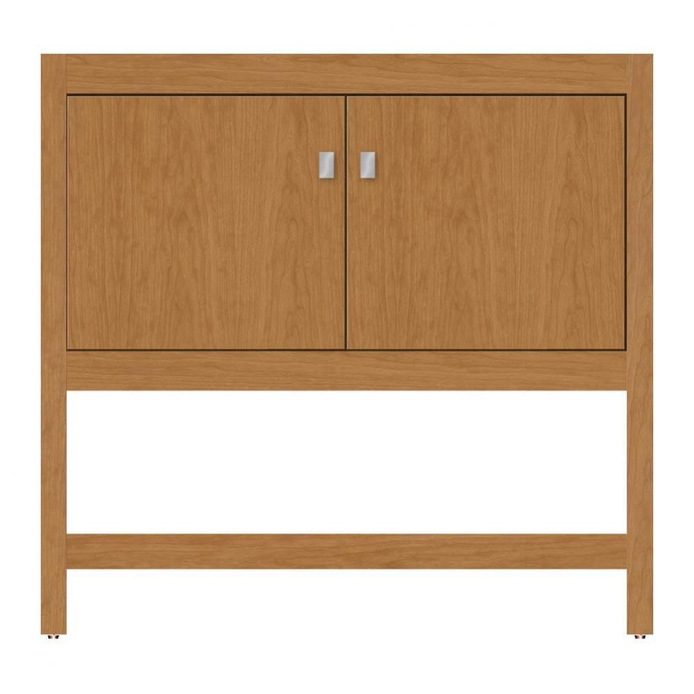 36 X 18.5 X 34.5 Alki Spa Vanity Tiered Miter Nat Cherry Std