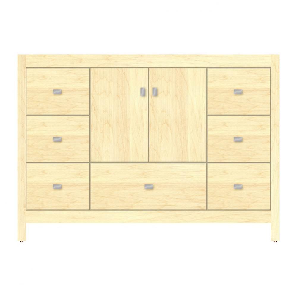 48 X 21 X 34.5 Alki Essence Vanity Tiered Miter Nat Maple Sb