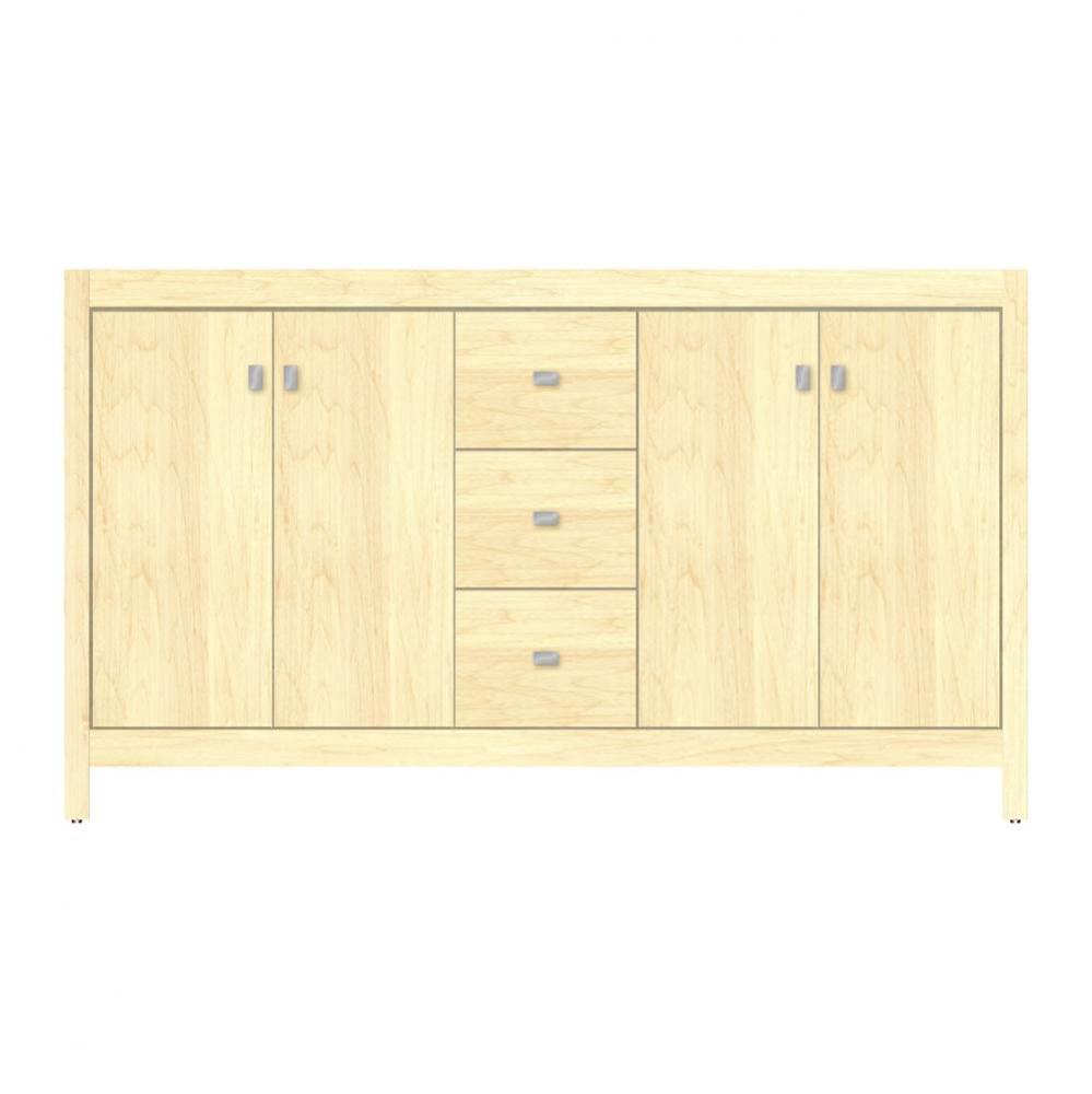 60 X 21 X 34.5 Alki View Vanity Tiered Miter Nat Maple Db