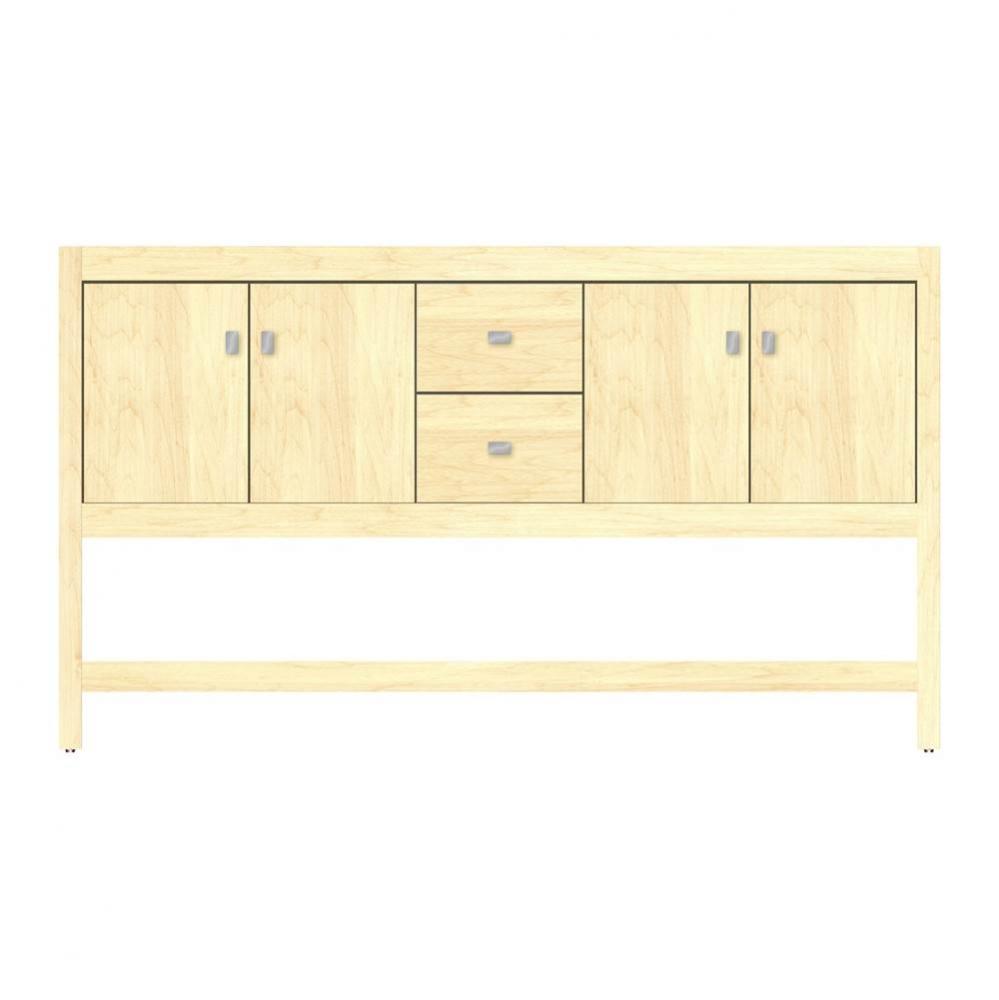 60 X 21 X 34.5 Alki Spa Vanity Tiered Miter Nat Maple Db