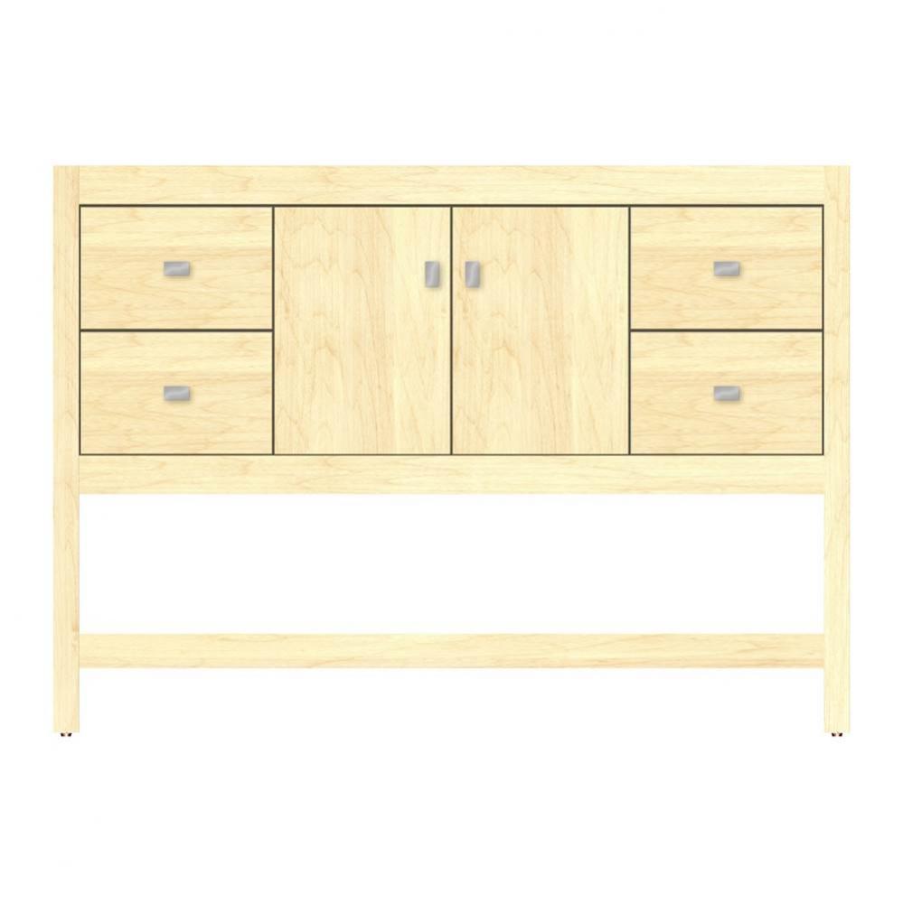 48 X 21 X 34.5 Alki Spa Vanity Tiered Miter Nat Maple Sb