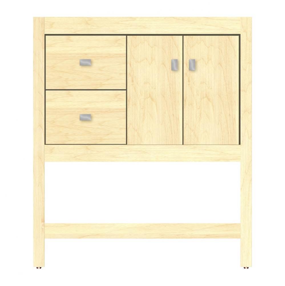 30 X 21 X 34.5 Alki Spa Vanity Tiered Miter Nat Maple Lh