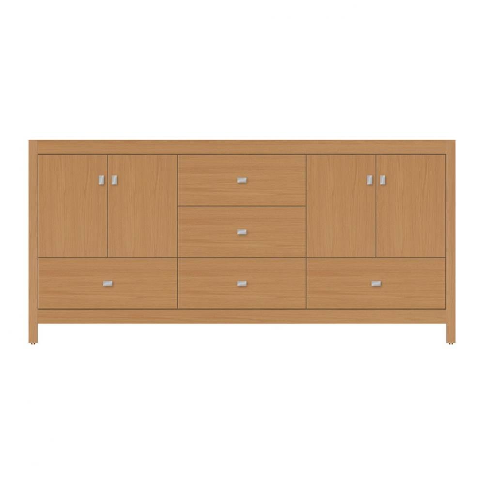 72 X 18.5 X 34.5 Alki Essence Vanity Tiered Miter Nat Oak Db