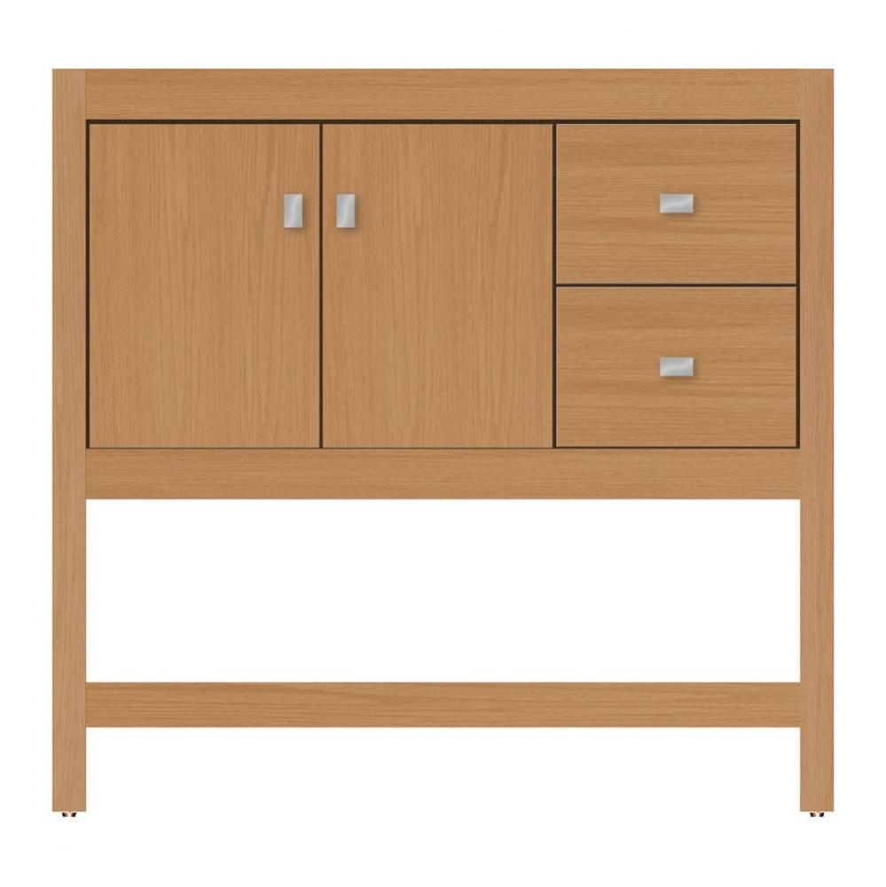 36 X 21 X 34.5 Alki Spa Vanity Tiered Miter Nat Oak Rh