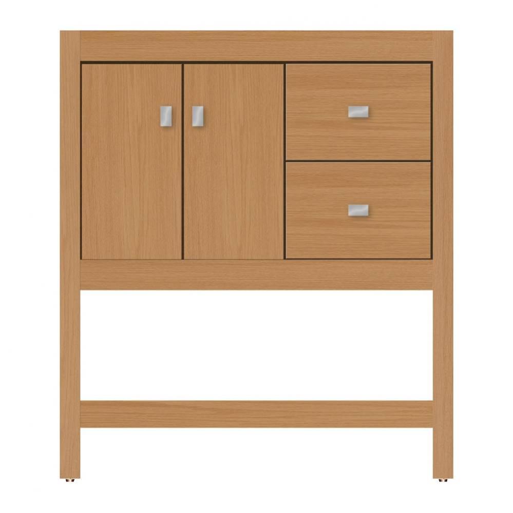 30 X 21 X 34.5 Alki Spa Vanity Tiered Miter Nat Oak Rh