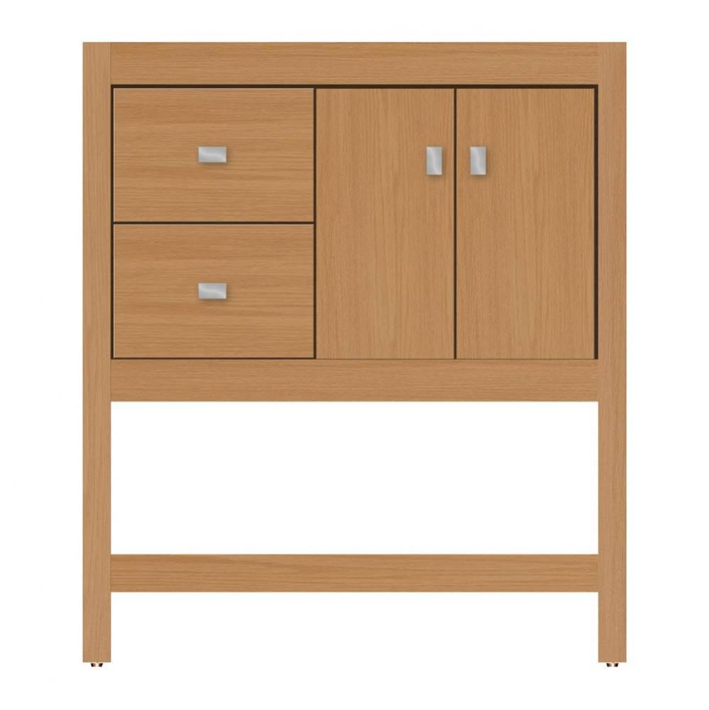 30 X 21 X 34.5 Alki Spa Vanity Tiered Miter Nat Oak Lh
