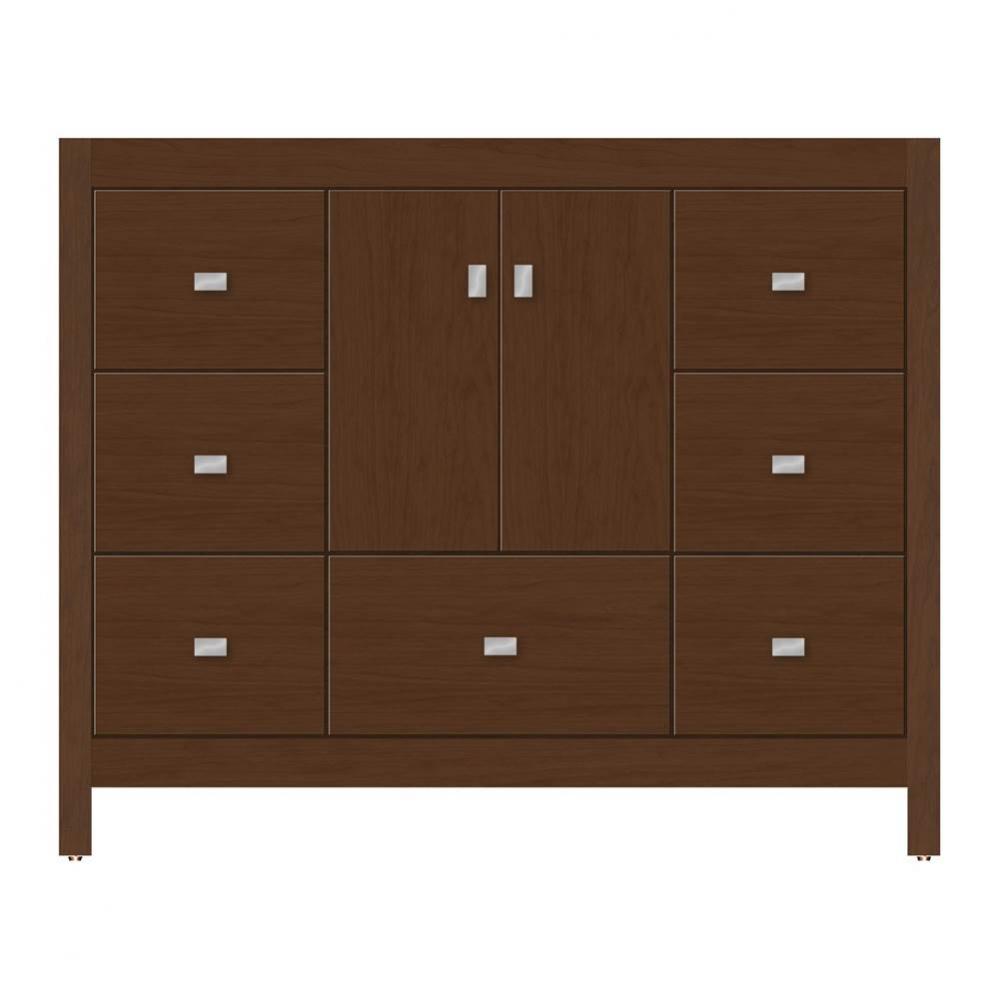 42 X 18.5 X 34.5 Alki Essence Vanity Tiered Miter Pecan Cherry Sb