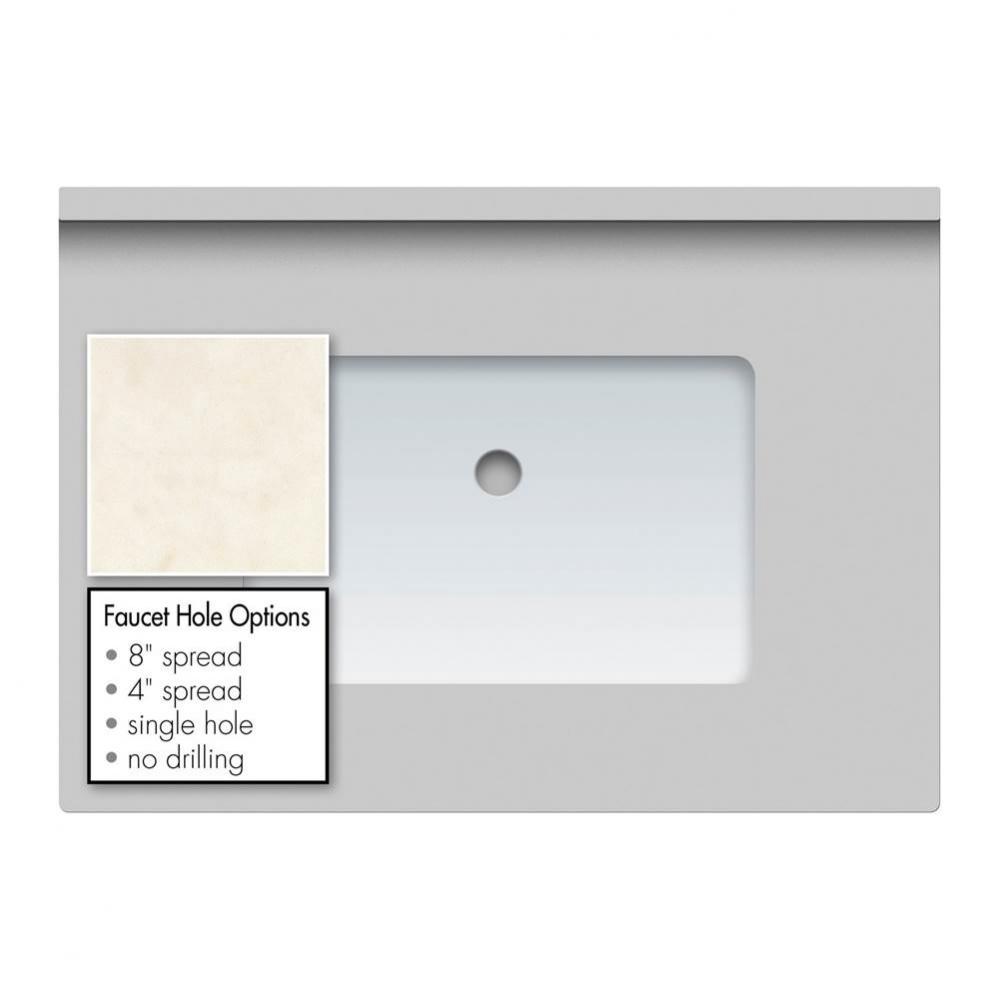 31 X 22 X 2Cm Countertop Quartz Arktos Rect White