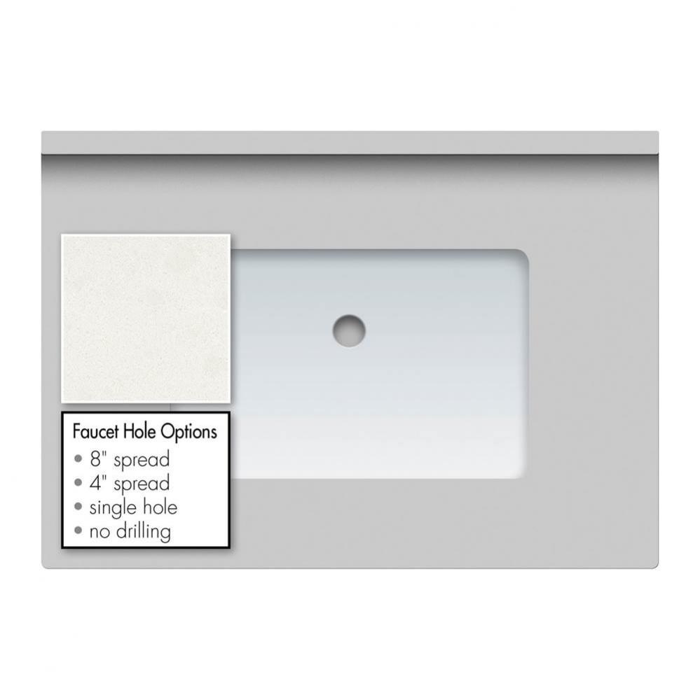 31 X 22 X 2Cm Countertop Quartz Serene Rect White