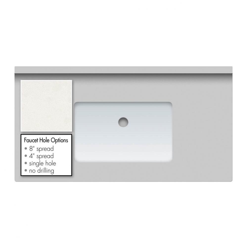 37 X 19 X 2Cm Countertop Quartz Serene Sm Rect White